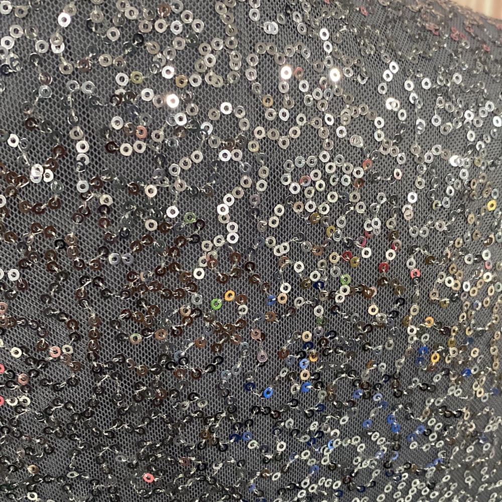 Bobeau Gray Sequin Jacket Size L - Picture 4 of 9